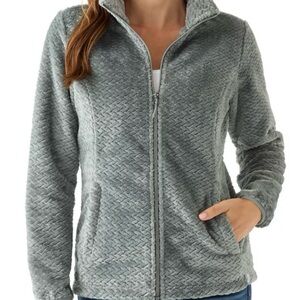 Free Country Women's Textured Blue Teddy Jacket